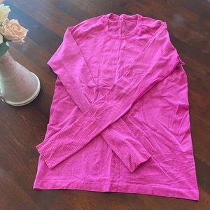 Pink lululemon swiftly long sleeve 8